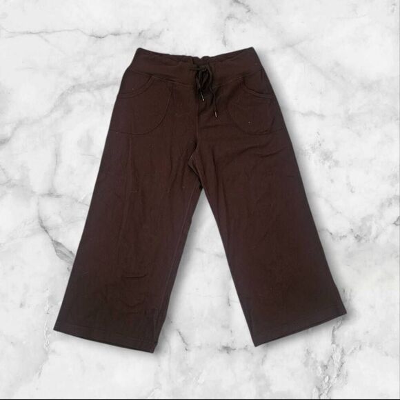 Lululemon Size 10 Brown Yoga Pants Wide Leg - Picture 1 of 4